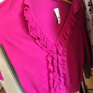 New York and Co pink light weight sweater XL